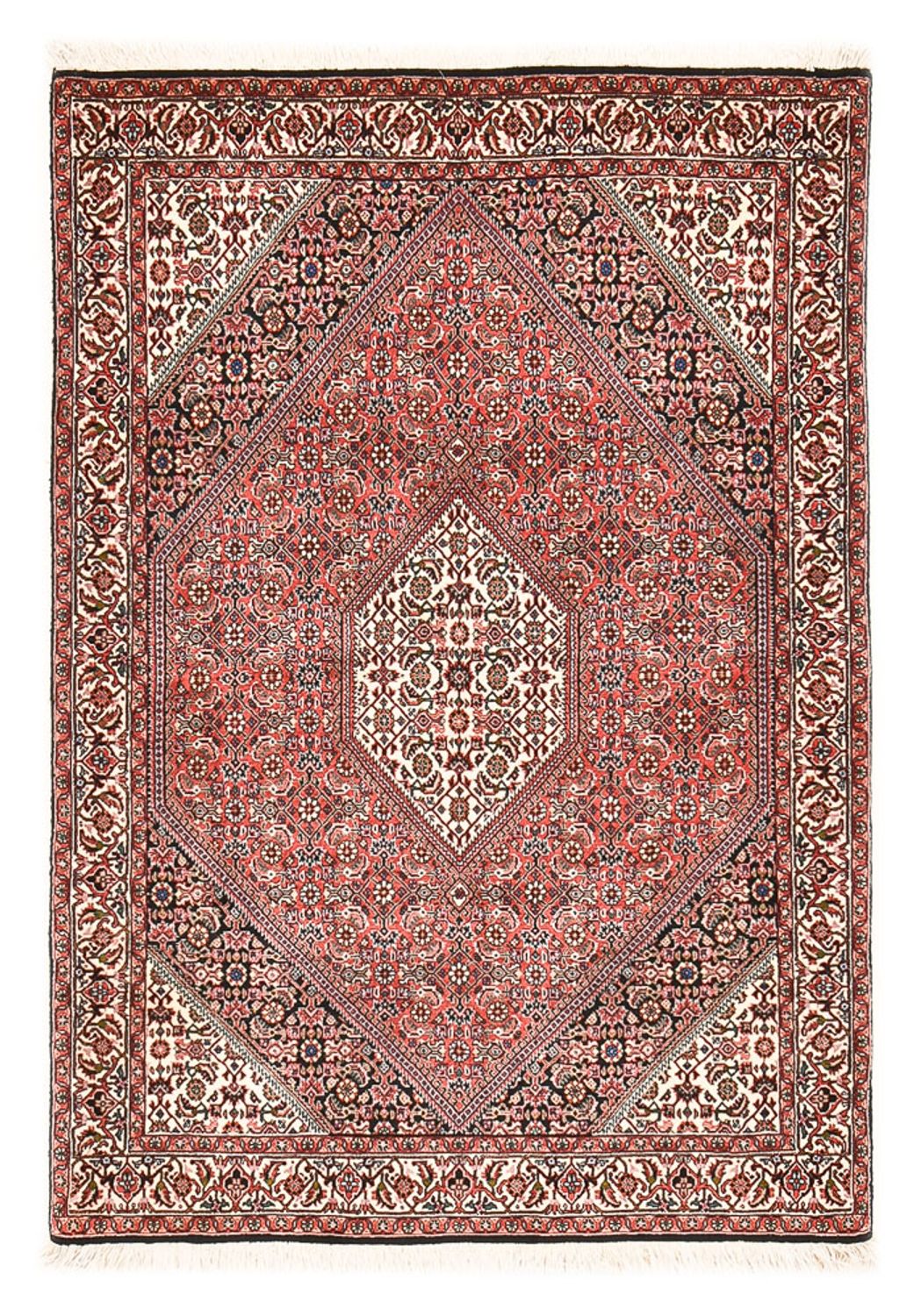 Persisk tæppe - Bijar - 156 x 110 cm - lysrød