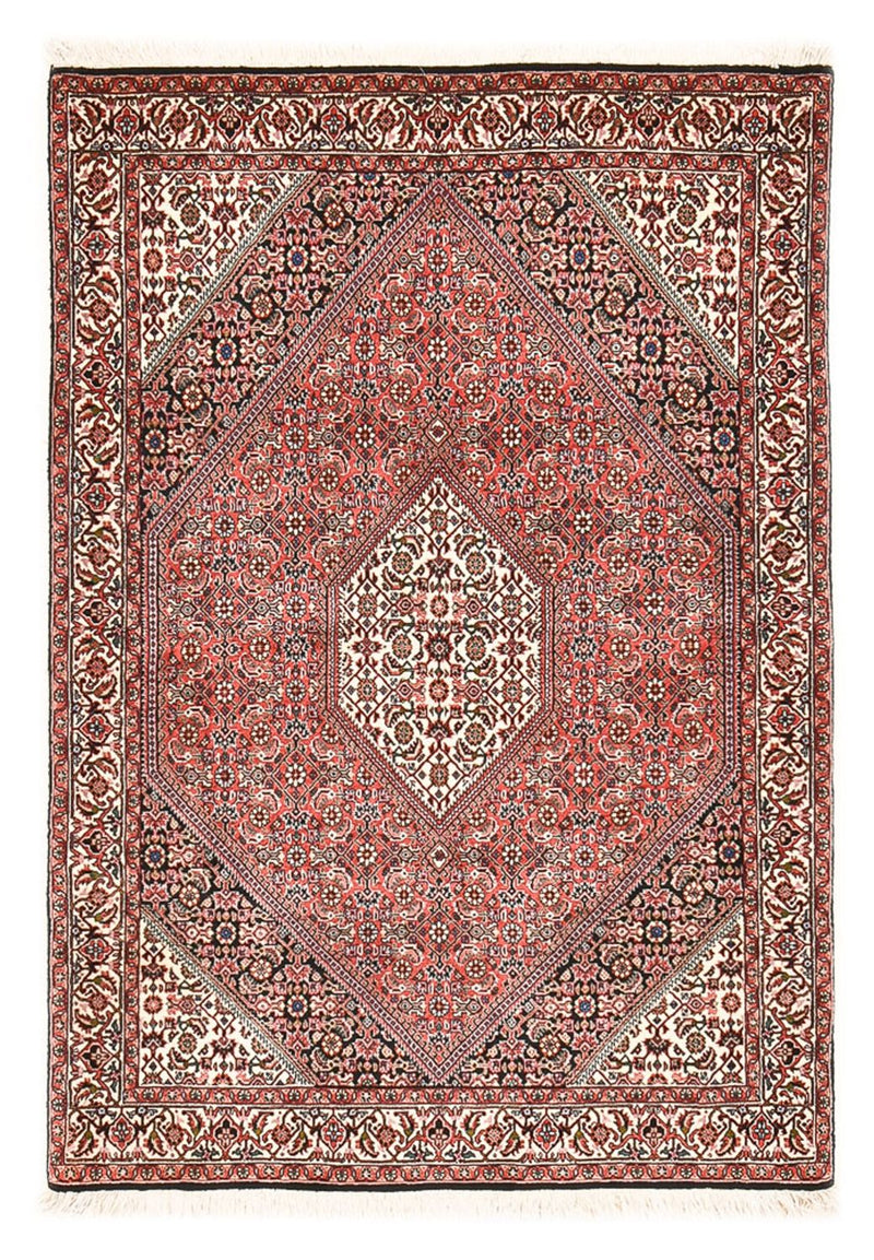 Persisk tæppe - Bijar - 156 x 110 cm - lysrød