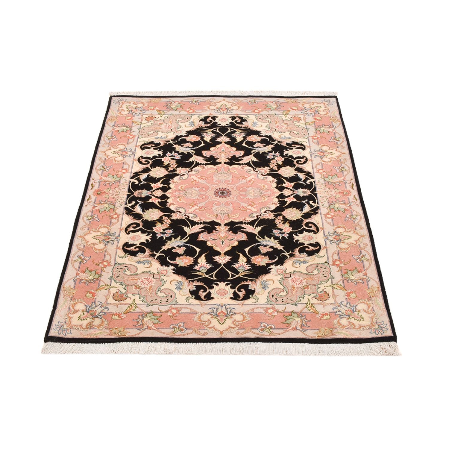 Persisk tæppe - Tabriz - Premium - 145 x 100 cm - mørkeblå