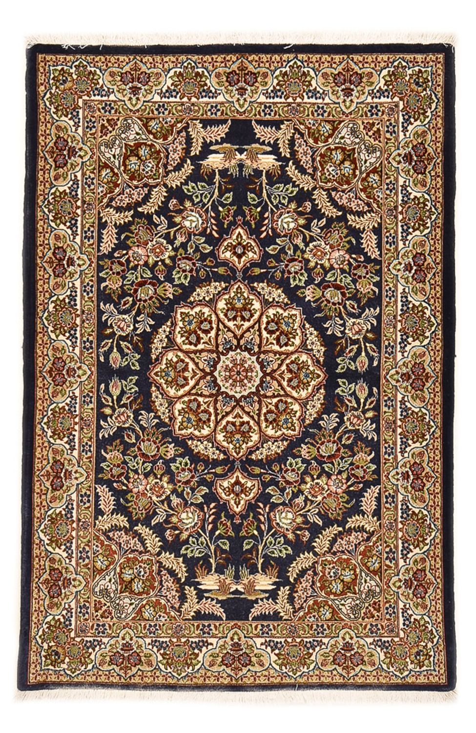 Persisk tæppe - Ghom - Royal - 154 x 102 cm - mørkeblå