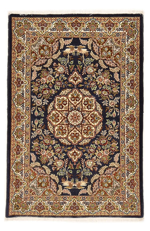 Persisk tæppe - Ghom - Royal - 154 x 102 cm - mørkeblå