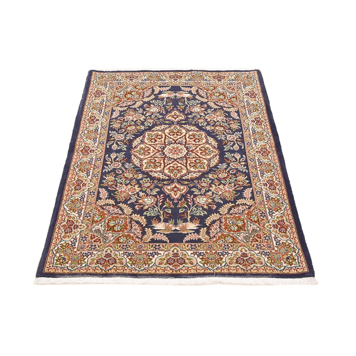 Persisk tæppe - Ghom - Royal - 154 x 102 cm - mørkeblå