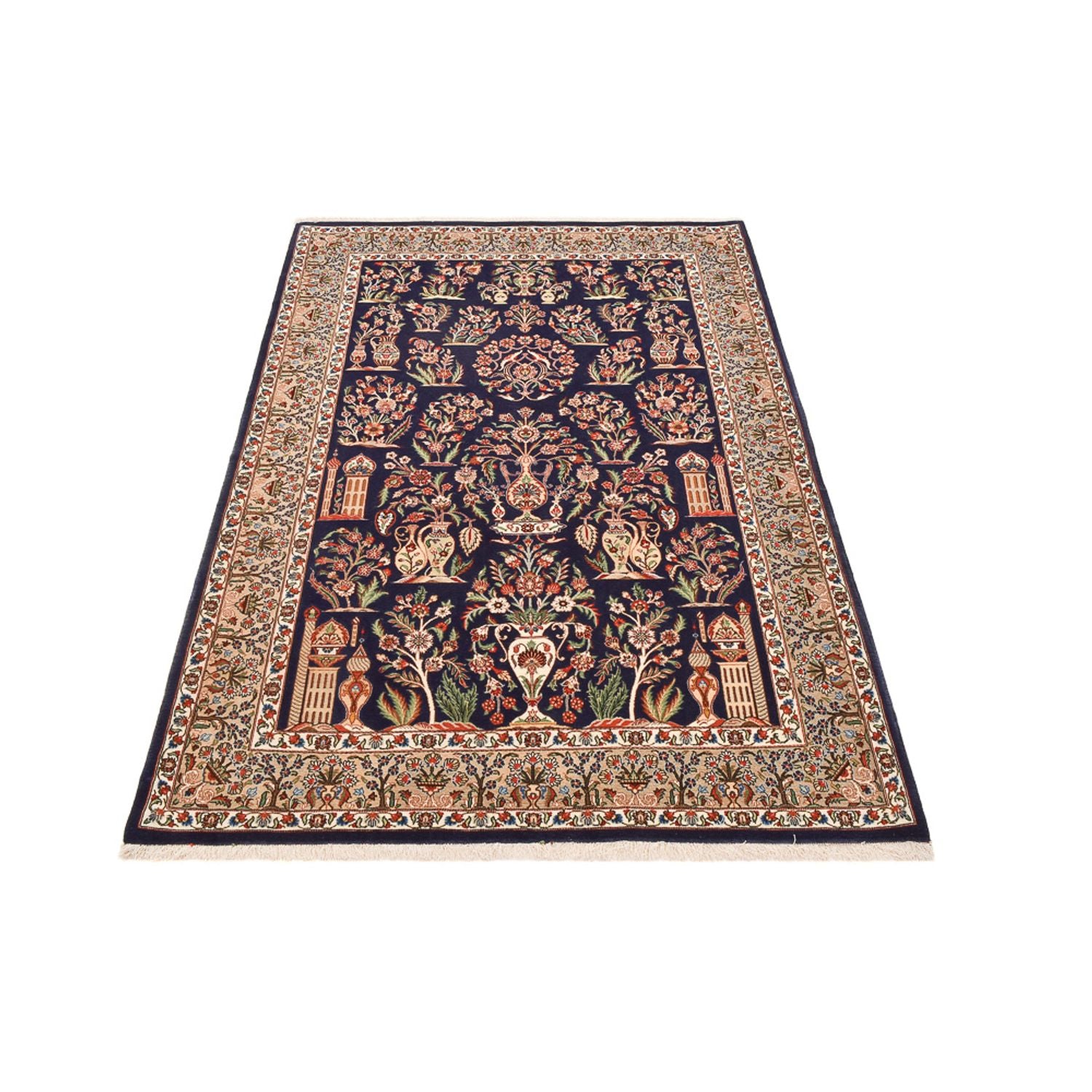 Persisk tæppe - Ghom - Royal - 200 x 130 cm - mørkeblå
