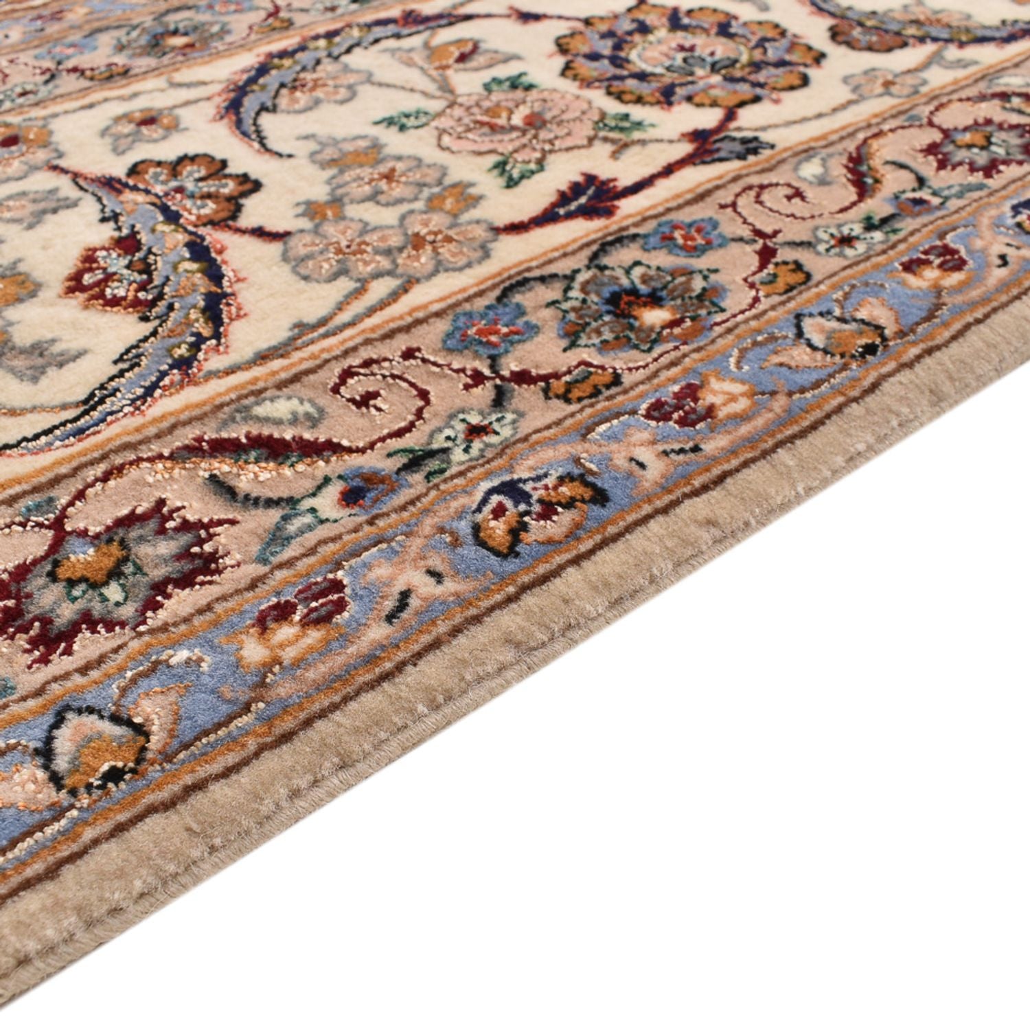 Persisk tæppe - Isfahan - Premium - 306 x 202 cm - mørkeblå