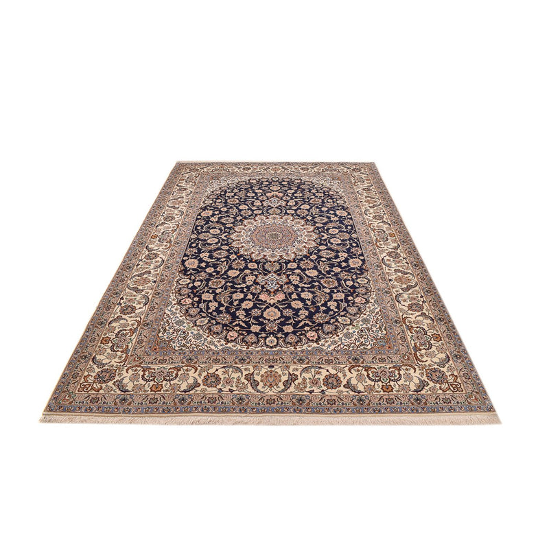 Persisk tæppe - Isfahan - Premium - 306 x 202 cm - mørkeblå