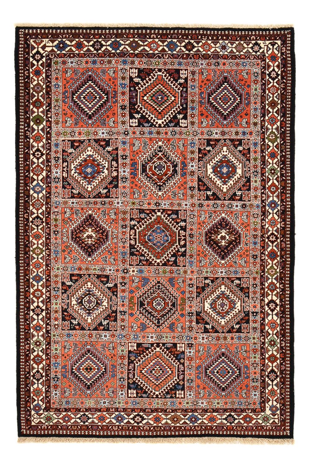 Persisk tæppe - Nomadisk - 243 x 160 cm - lysrød