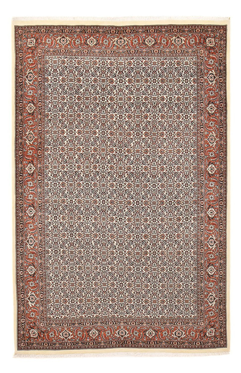 Persisk tæppe - Bijar - 305 x 202 cm - mørkerød