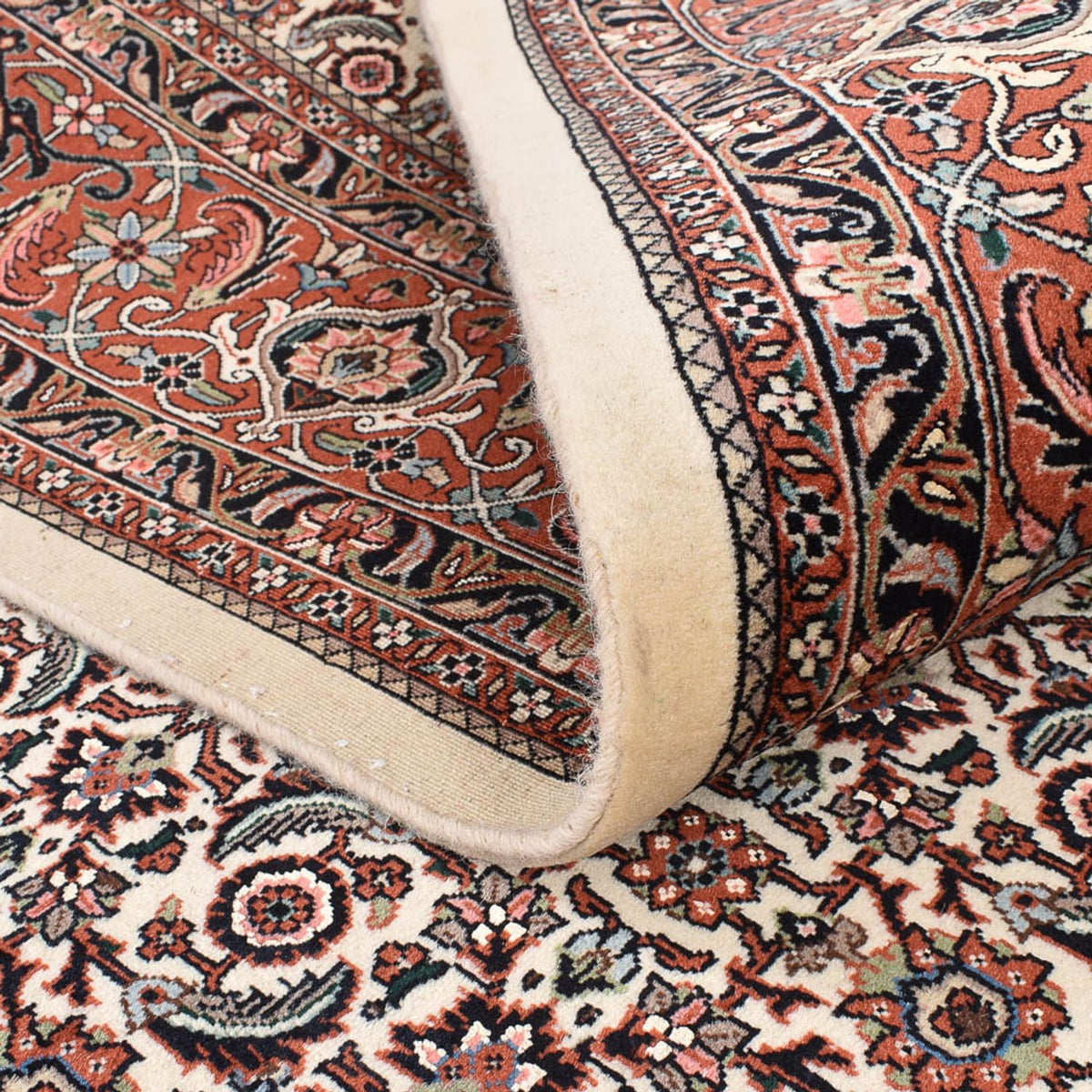 Persisk tæppe - Bijar - 305 x 202 cm - mørkerød