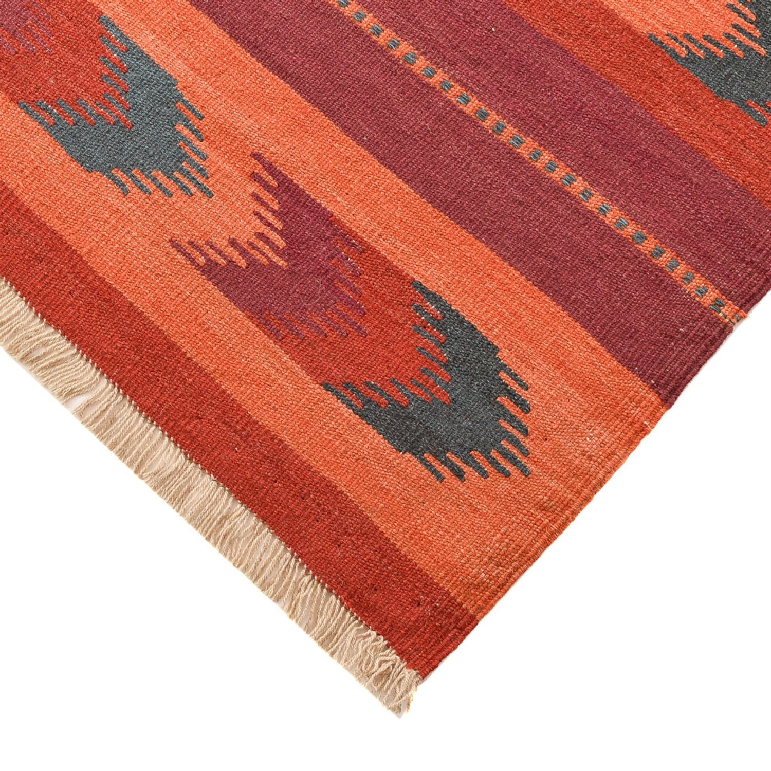 Kelim-tæppe - orientalsk - 253 x 174 cm - flerfarvet