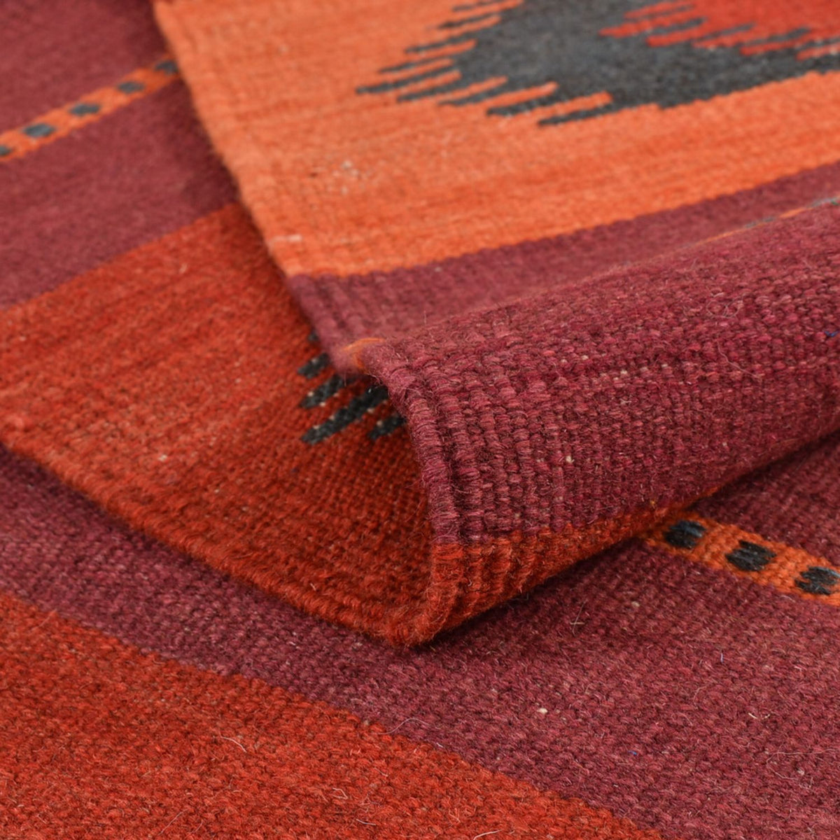 Kelim-tæppe - orientalsk - 253 x 174 cm - flerfarvet