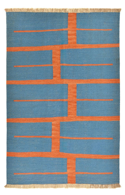 Moderne kilim Tæppe 123x185cm - Uldtæppe