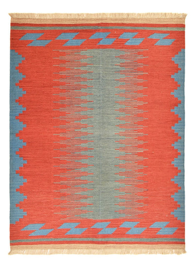 Moderne kilim Tæppe 146x189cm - Uldtæppe