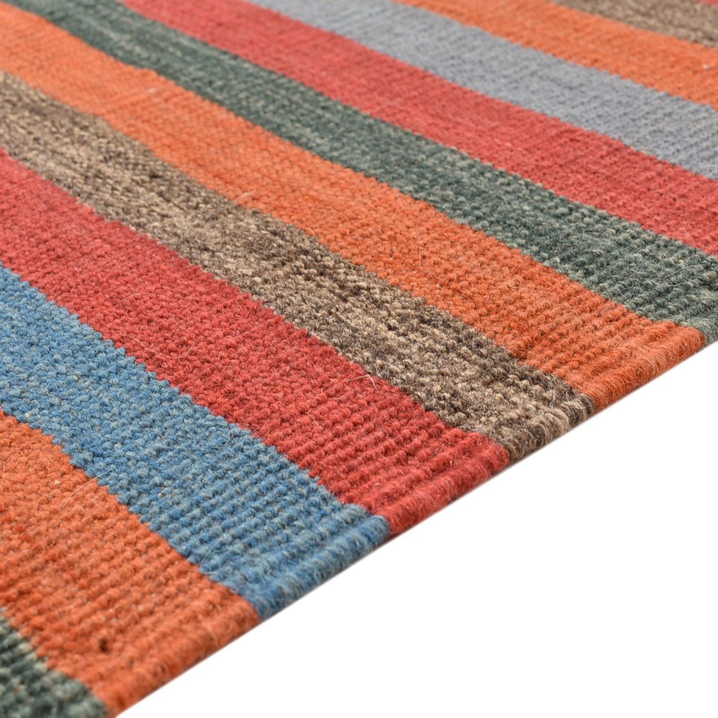 Moderne kilim Tæppe 200x146cm - Uldtæppe