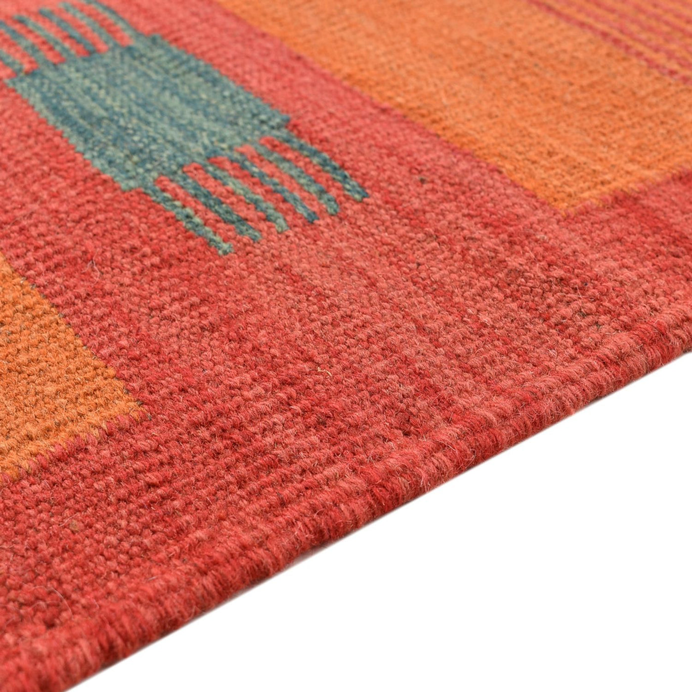 Moderne kilim Tæppe 203x155cm - Uldtæppe