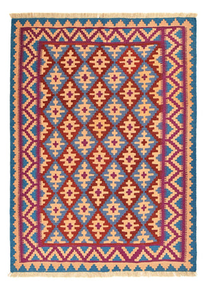 Kelim-tæppe - orientalsk - 199 x 151 cm - flerfarvet