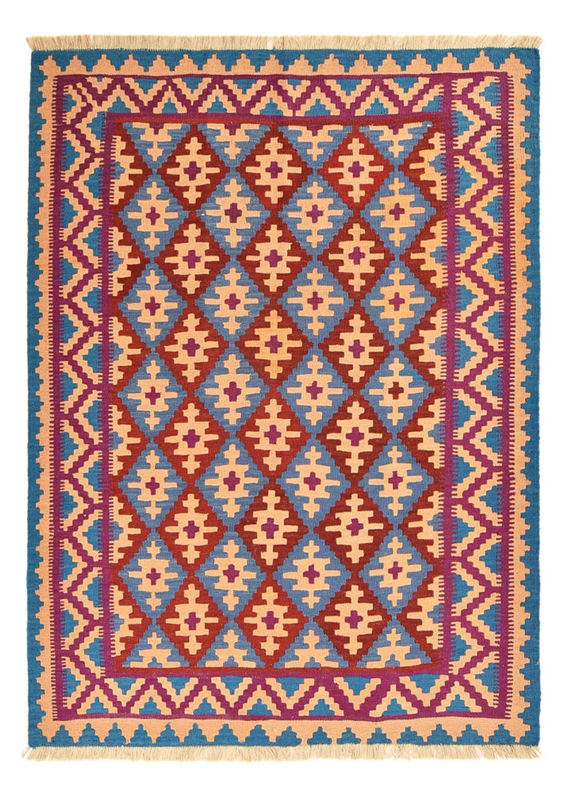 Kelim-tæppe - orientalsk - 199 x 151 cm - flerfarvet