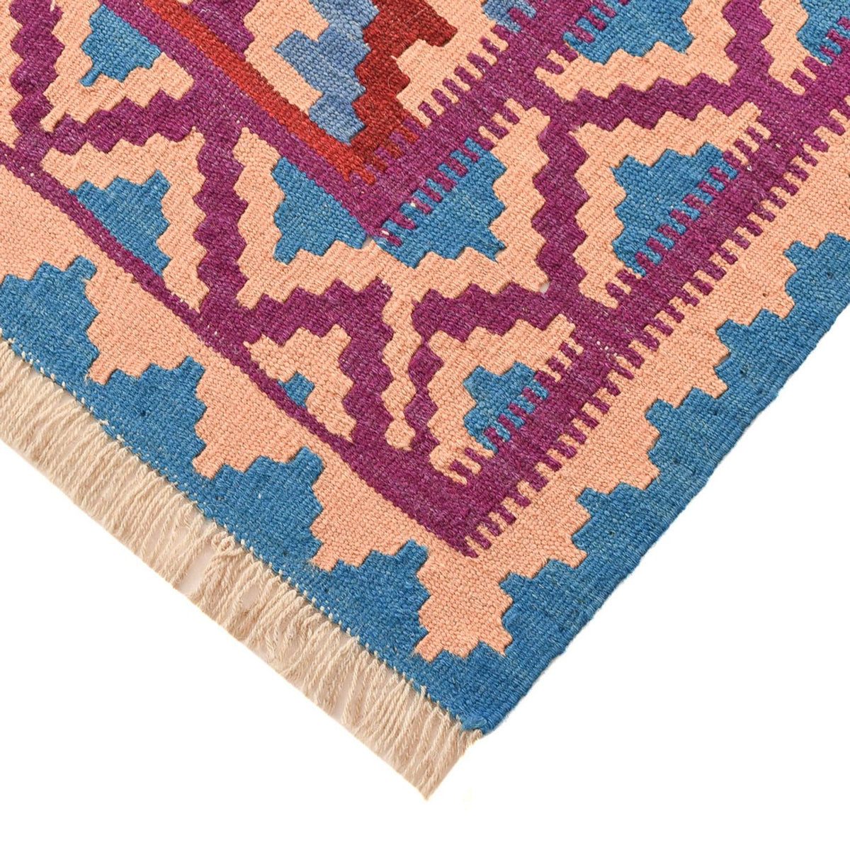 Kelim-tæppe - orientalsk - 199 x 151 cm - flerfarvet