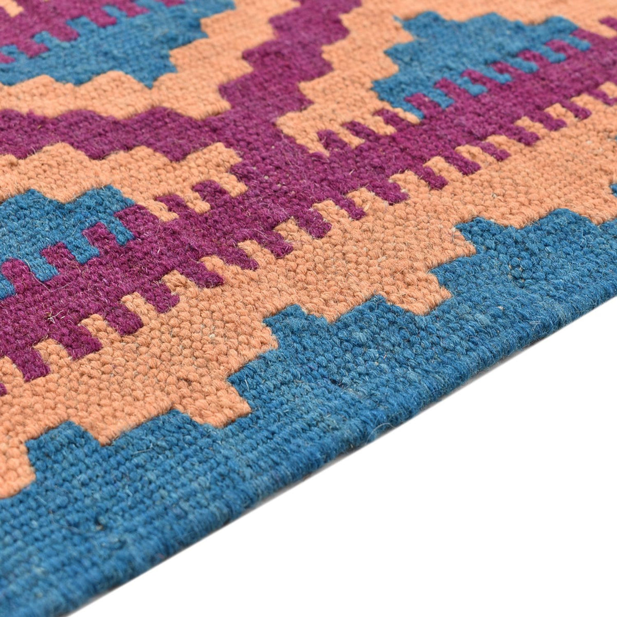 Kelim-tæppe - orientalsk - 199 x 151 cm - flerfarvet