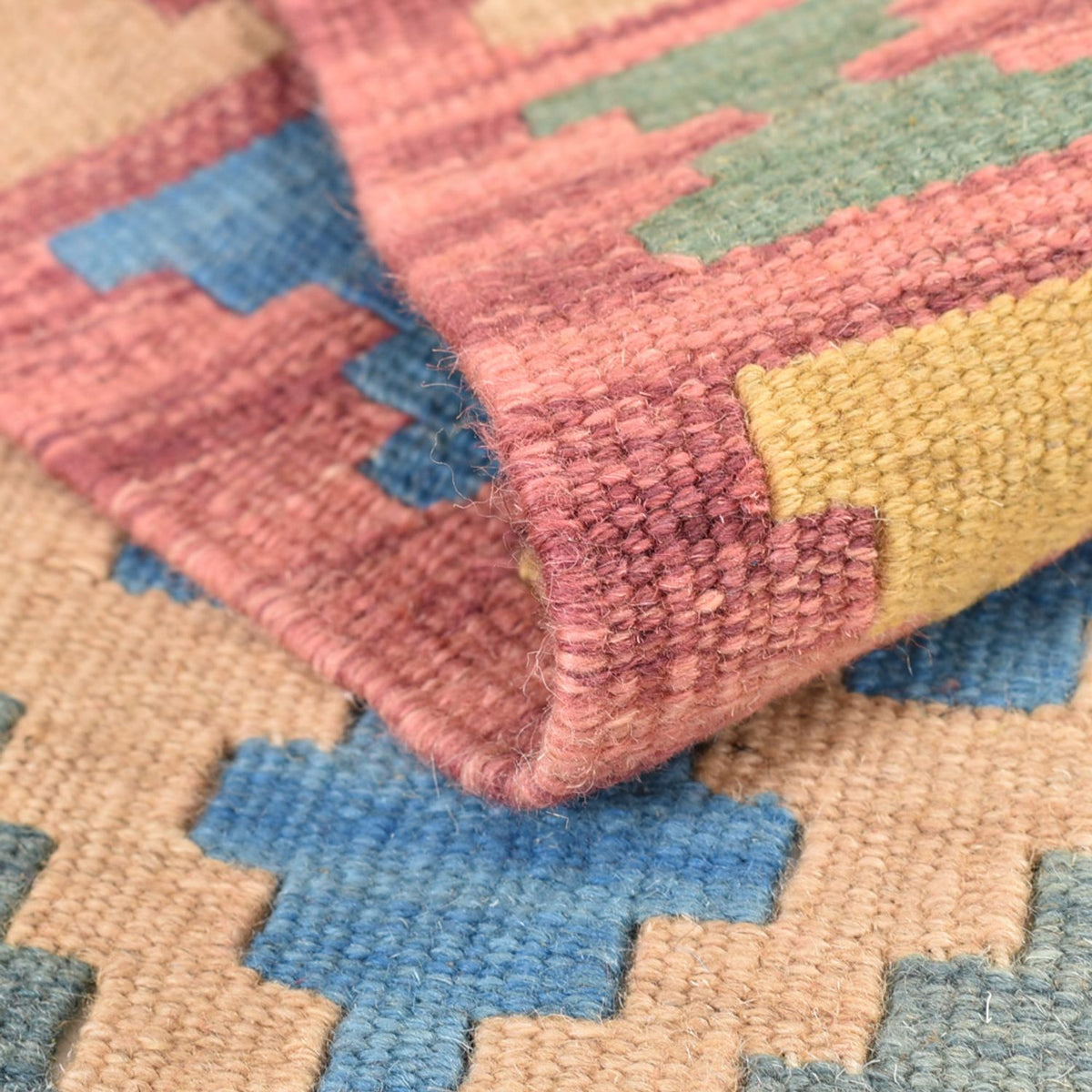 Løber Kelim-tæppe - orientalsk - 190 x 80 cm - flerfarvet