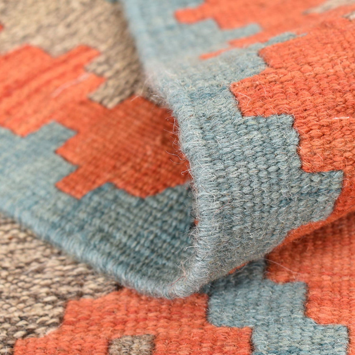 Løber Kelim-tæppe - orientalsk - 196 x 84 cm - flerfarvet