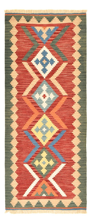 Løber Kelim-tæppe - orientalsk - 213 x 84 cm - flerfarvet