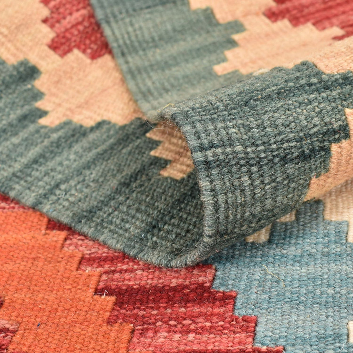 Løber Kelim-tæppe - orientalsk - 213 x 84 cm - flerfarvet