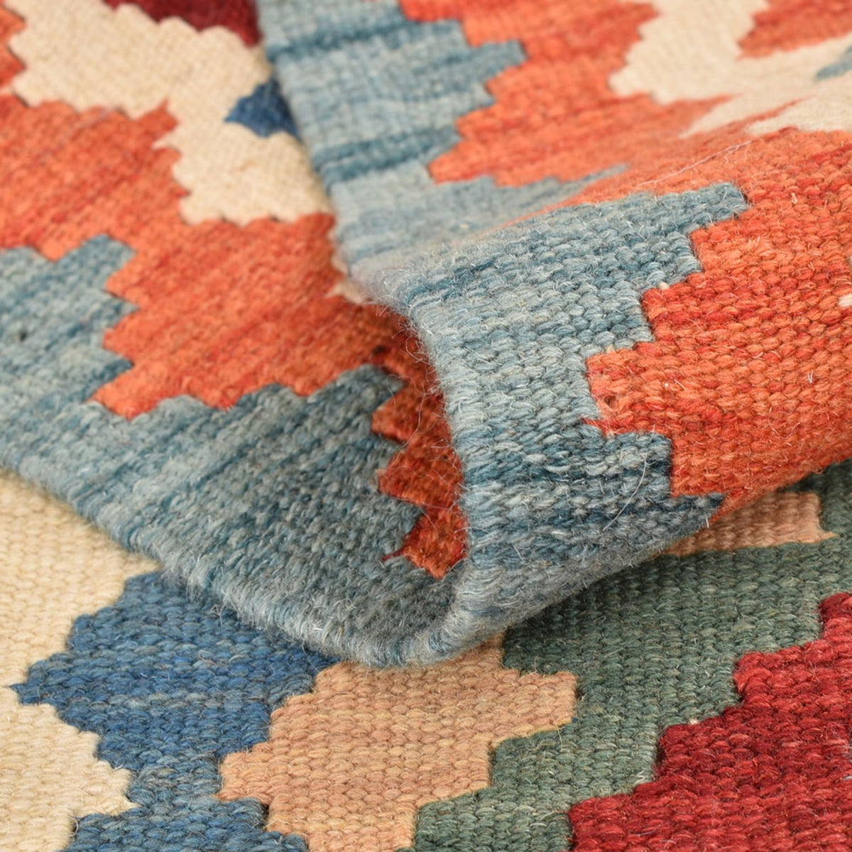 Løber Kelim-tæppe - orientalsk - 200 x 80 cm - flerfarvet