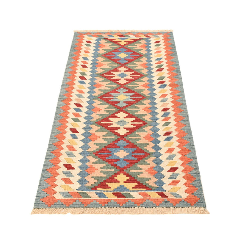 Løber Kelim-tæppe - orientalsk - 200 x 80 cm - flerfarvet
