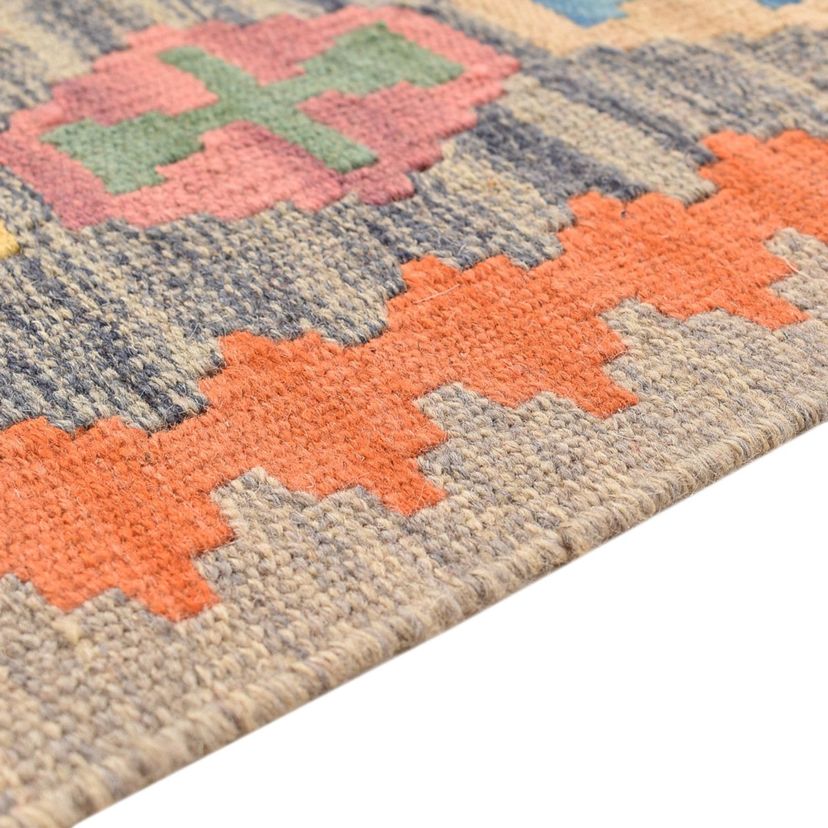 Løber Kelim-tæppe - orientalsk - 237 x 84 cm - flerfarvet