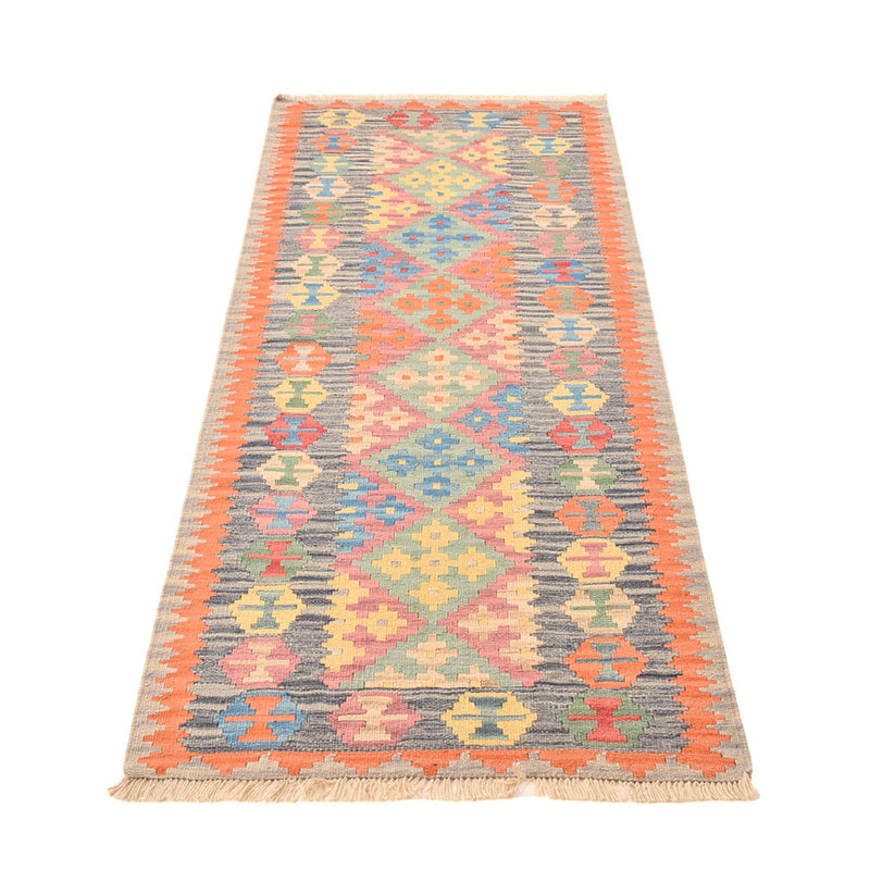 Løber Kelim-tæppe - orientalsk - 237 x 84 cm - flerfarvet