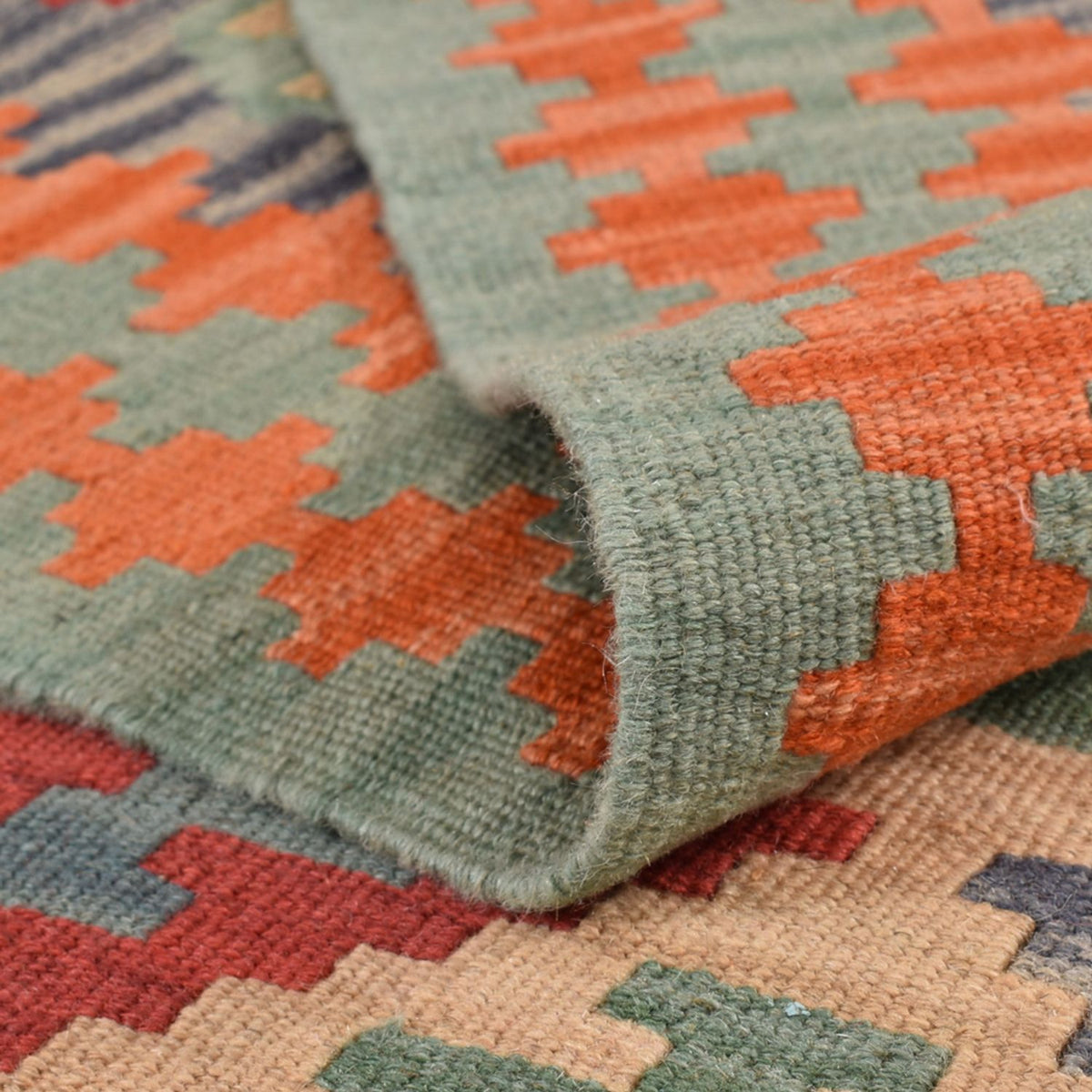 Kelim-tæppe - orientalsk - 229 x 175 cm - flerfarvet