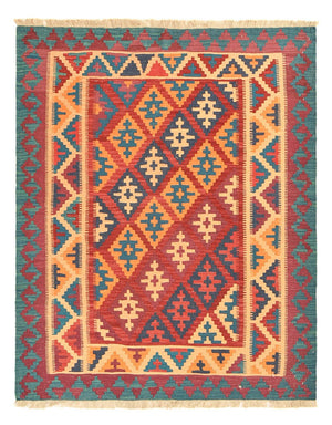 Kelim-tæppe - orientalsk - 195 x 156 cm - flerfarvet