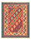 Kelim-tæppe - orientalsk - 195 x 156 cm - flerfarvet