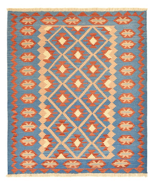 Kelim-tæppe - orientalsk - 193 x 164 cm - flerfarvet