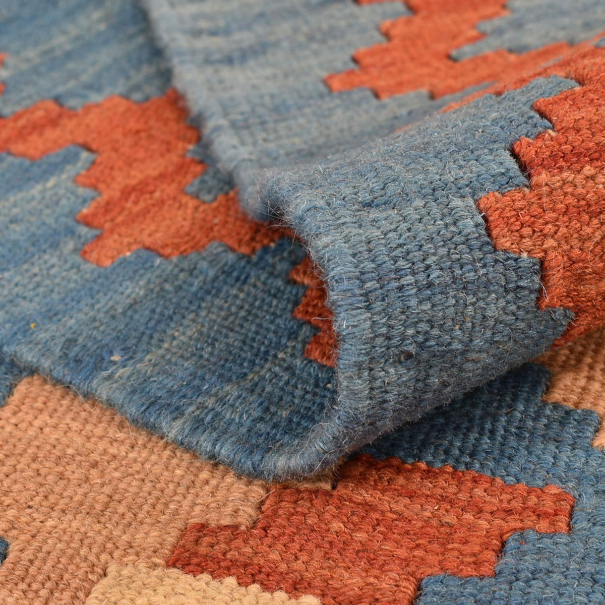 Kelim-tæppe - orientalsk - 193 x 164 cm - flerfarvet