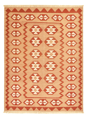 Kelim-tæppe - orientalsk - 197 x 151 cm - flerfarvet