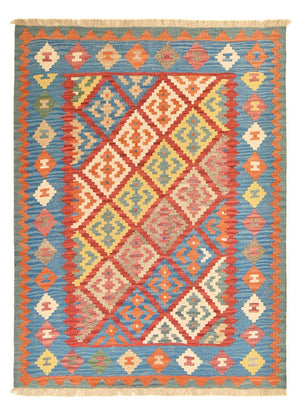 Kelim-tæppe - orientalsk - 203 x 157 cm - flerfarvet