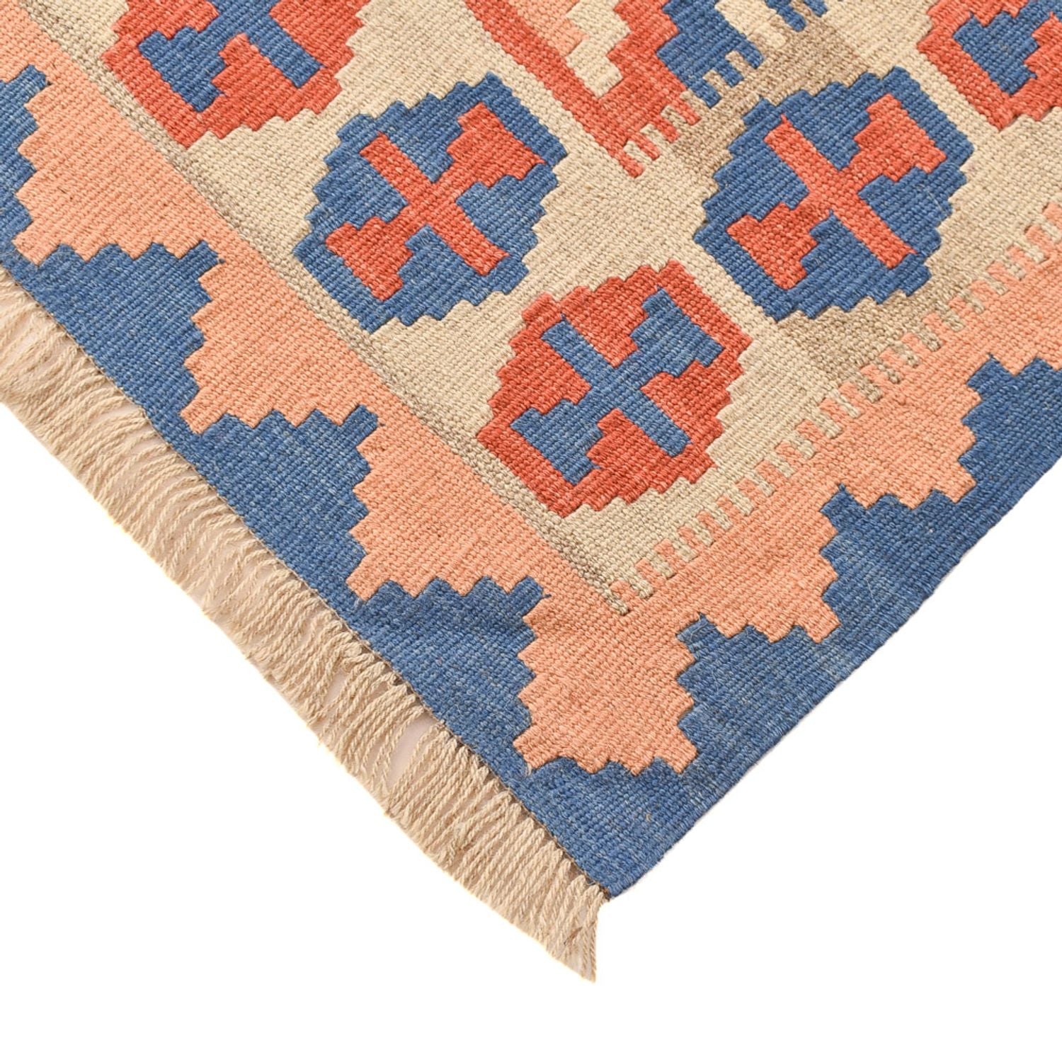 Kelim-tæppe - orientalsk - 203 x 147 cm - flerfarvet