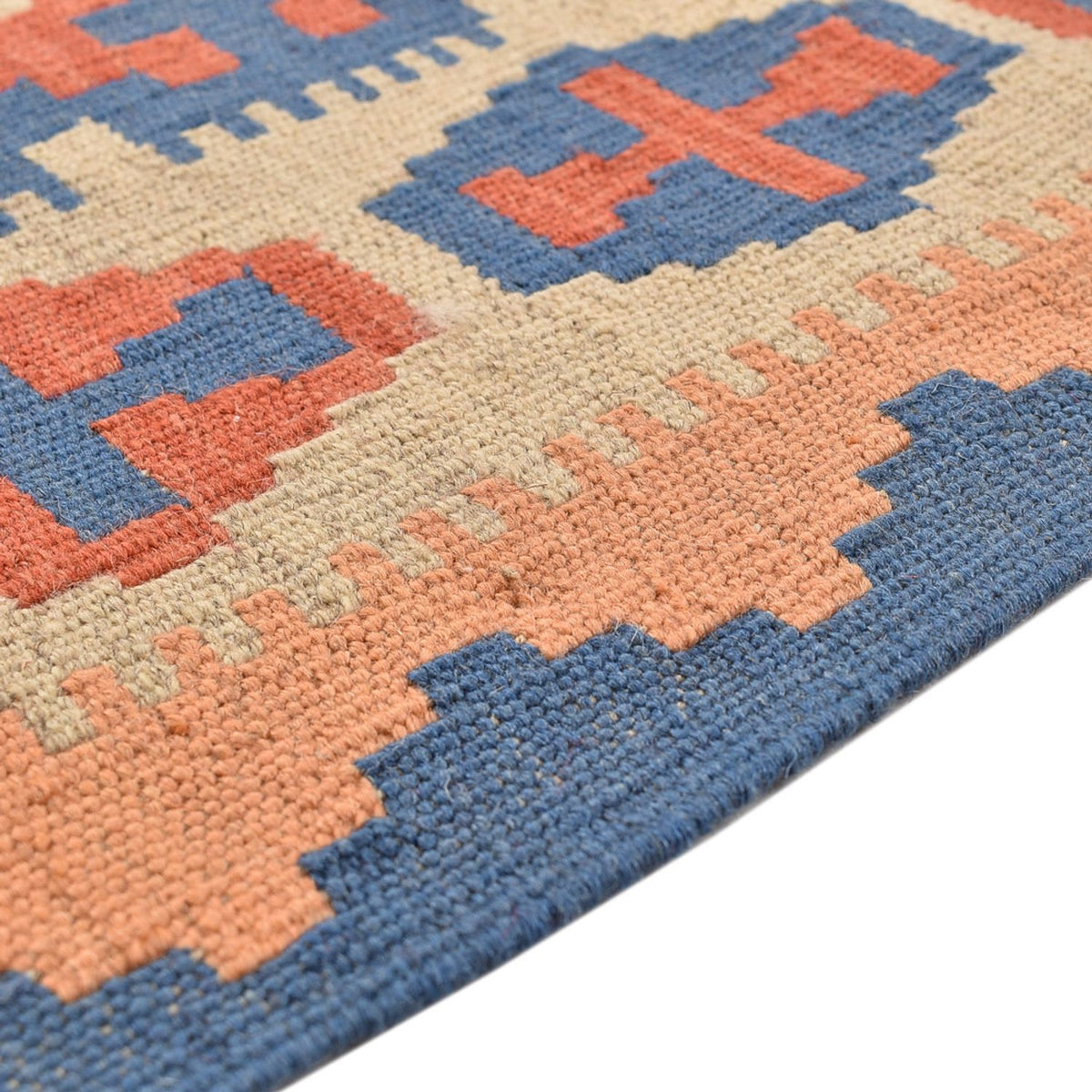 Kelim-tæppe - orientalsk - 203 x 147 cm - flerfarvet