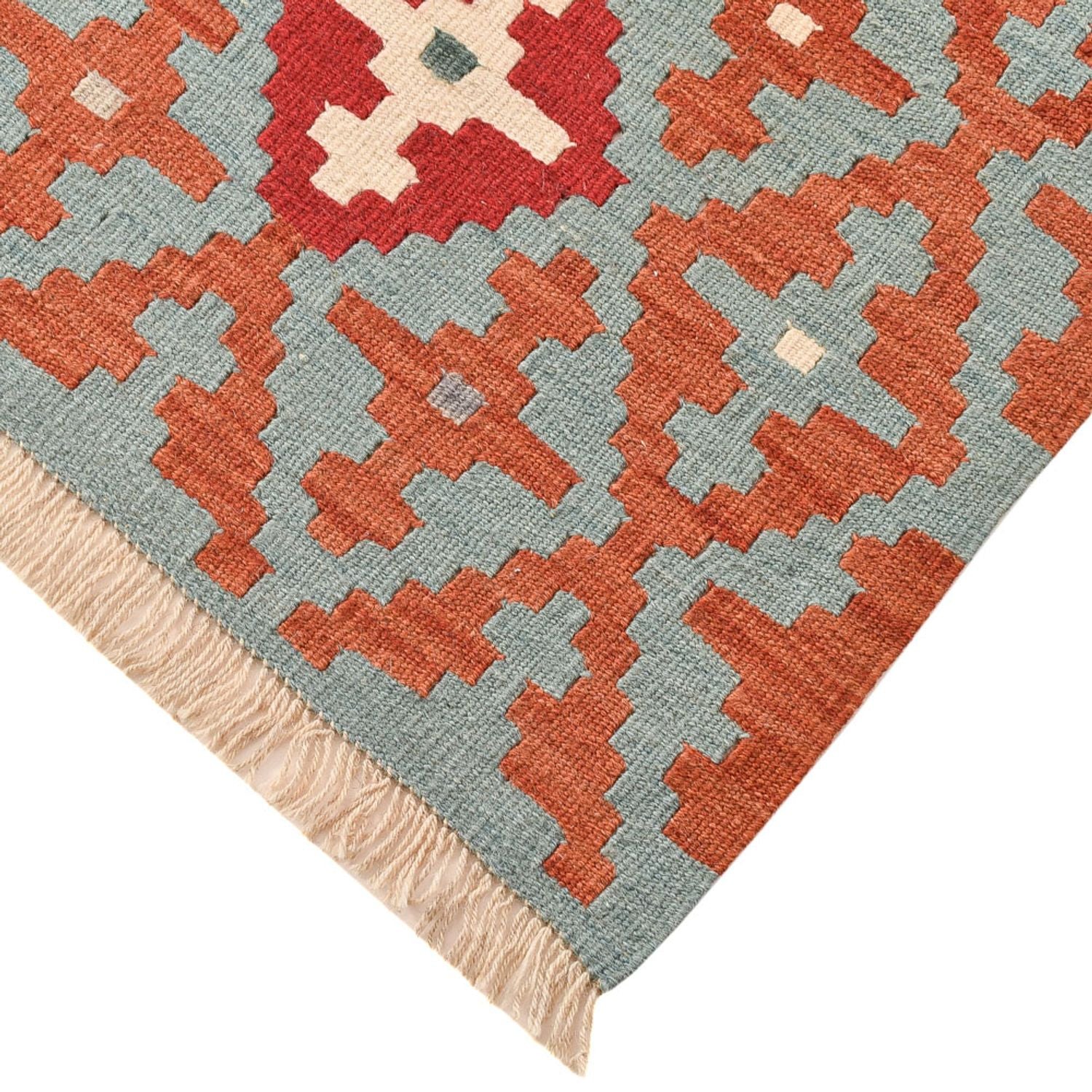 Kelim-tæppe - orientalsk - 196 x 153 cm - flerfarvet