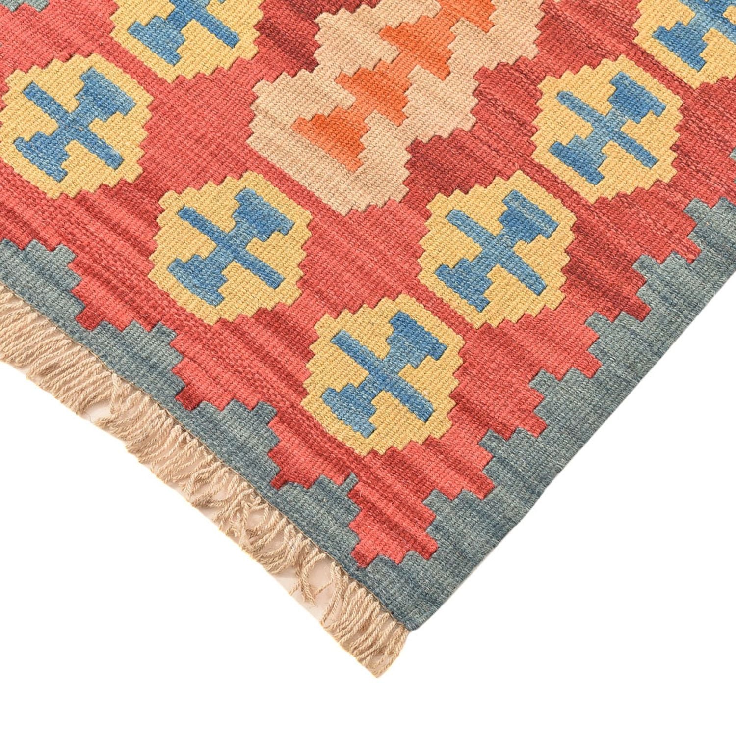Løber Kelim-tæppe - orientalsk - 201 x 58 cm - flerfarvet