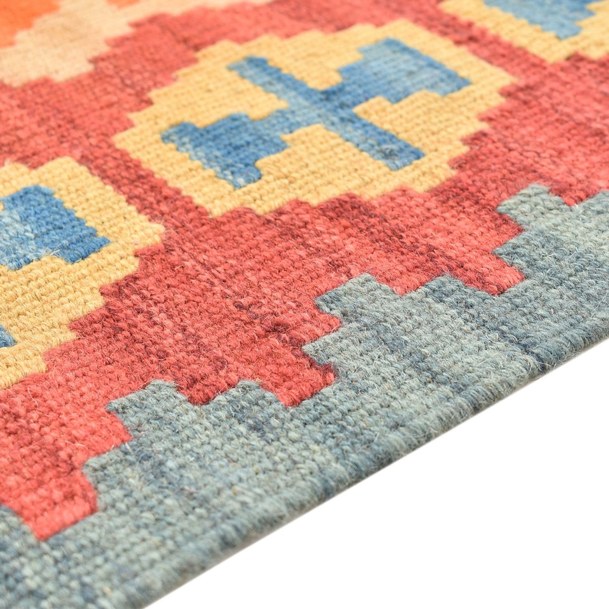 Løber Kelim-tæppe - orientalsk - 201 x 58 cm - flerfarvet