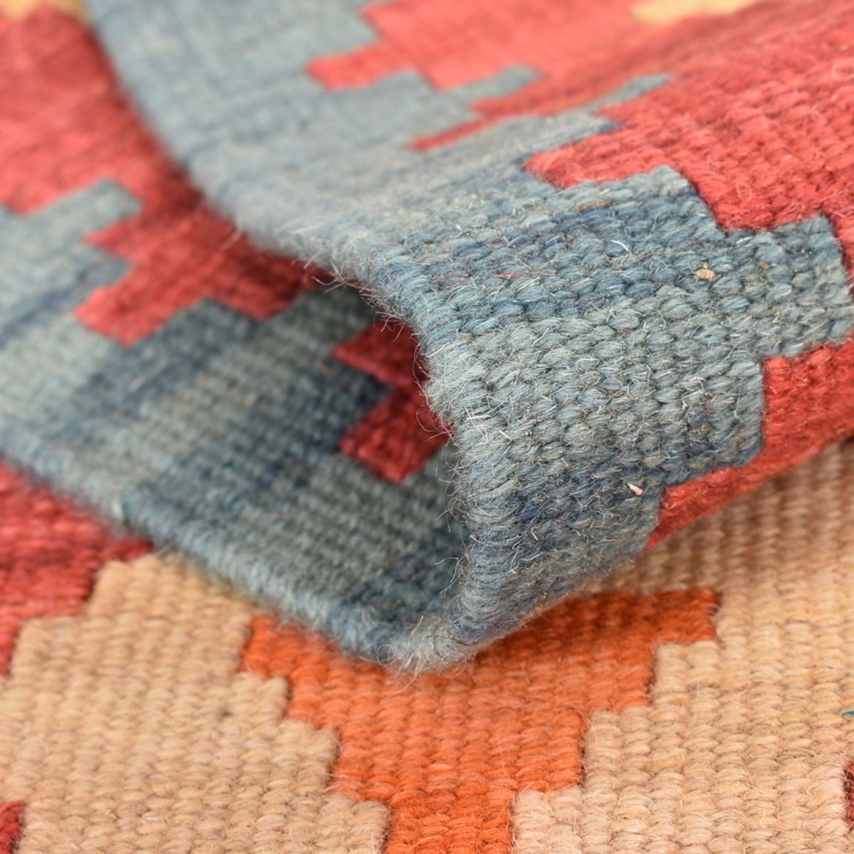 Løber Kelim-tæppe - orientalsk - 201 x 58 cm - flerfarvet