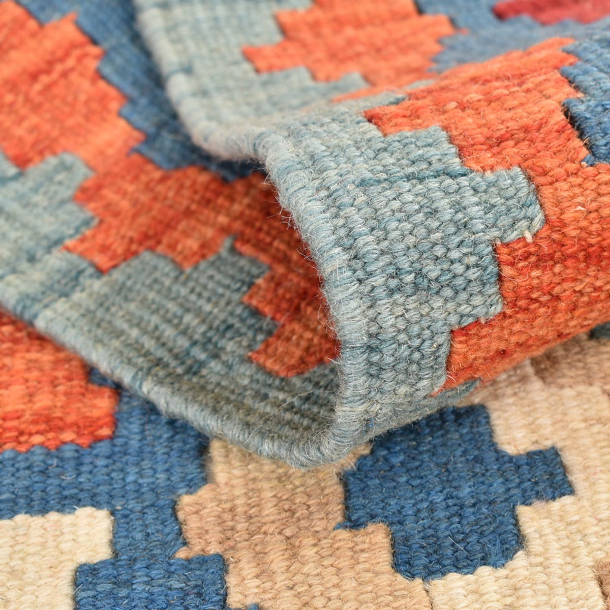 Løber Kelim-tæppe - orientalsk - 210 x 67 cm - flerfarvet