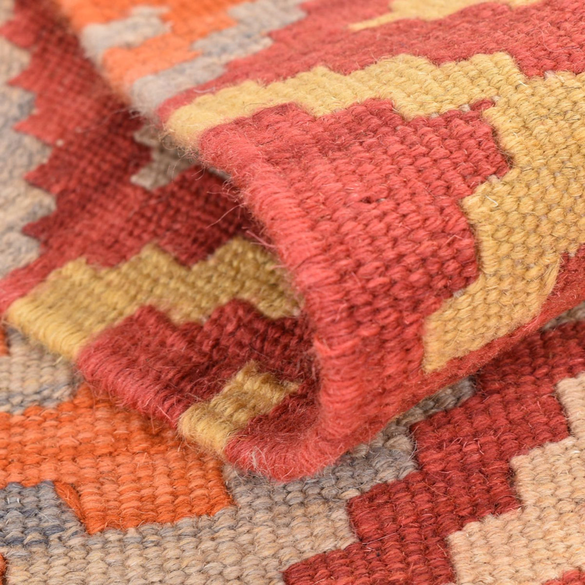 Løber Kelim-tæppe - orientalsk - 201 x 58 cm - flerfarvet