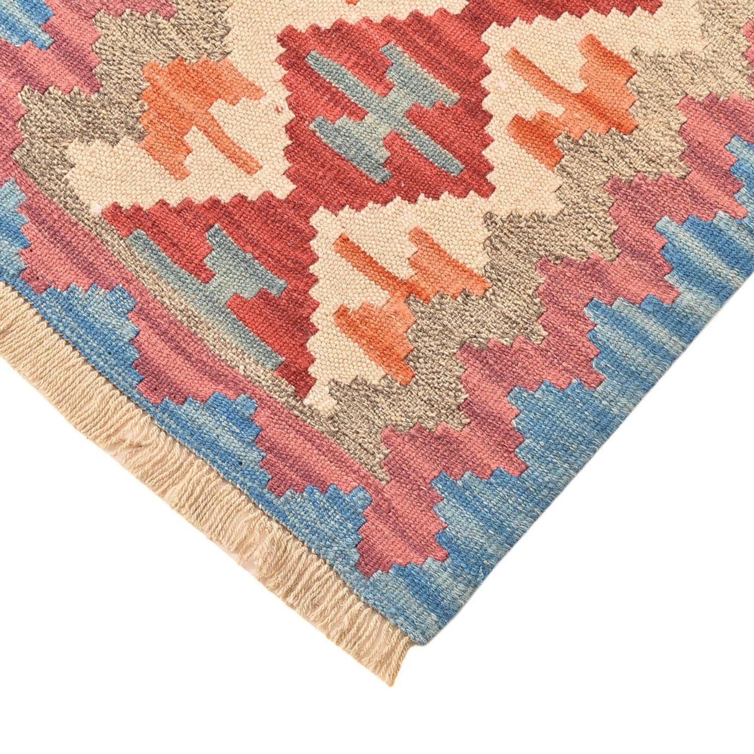 Løber Kelim-tæppe - orientalsk - 196 x 56 cm - flerfarvet