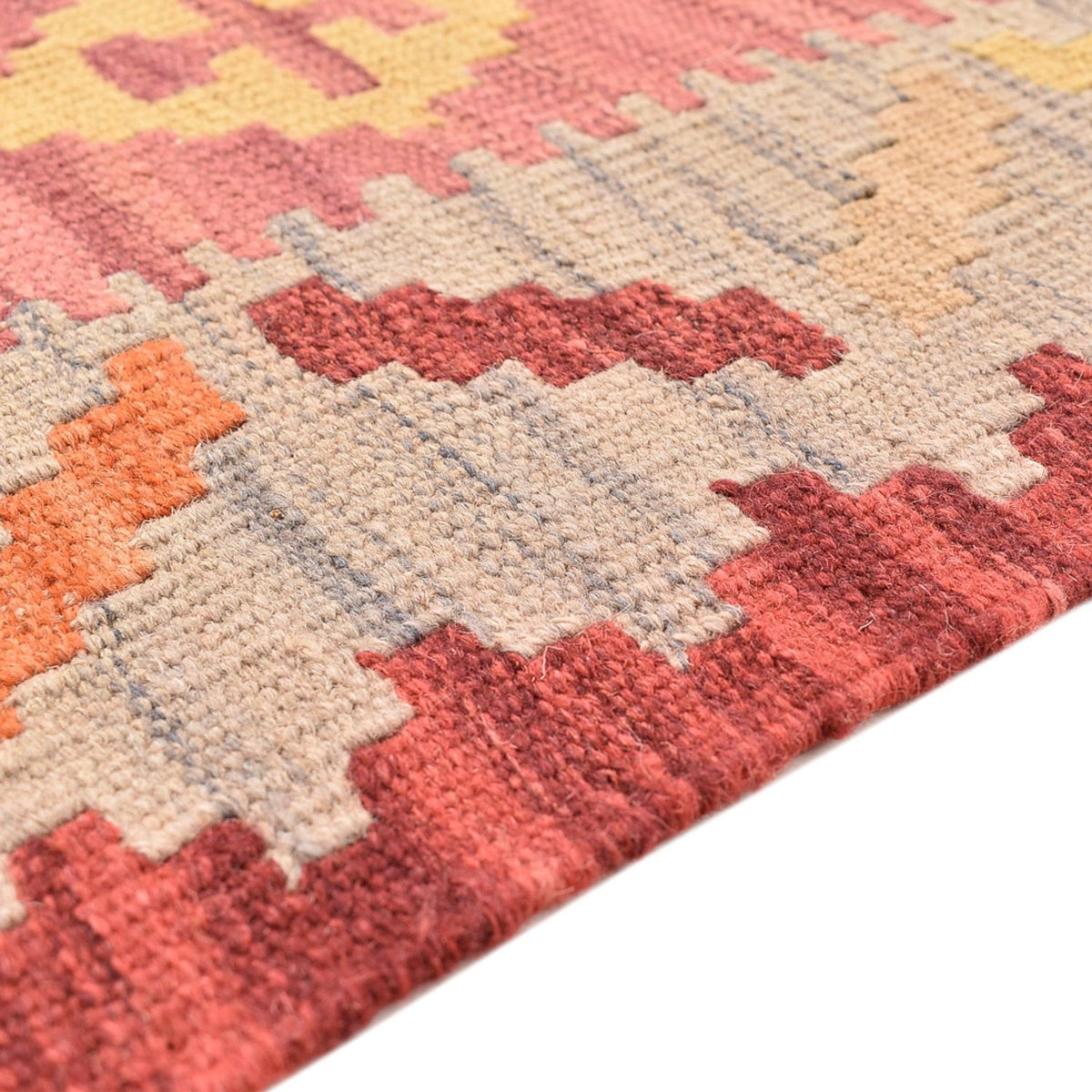 Løber Kelim-tæppe - orientalsk - 204 x 61 cm - flerfarvet