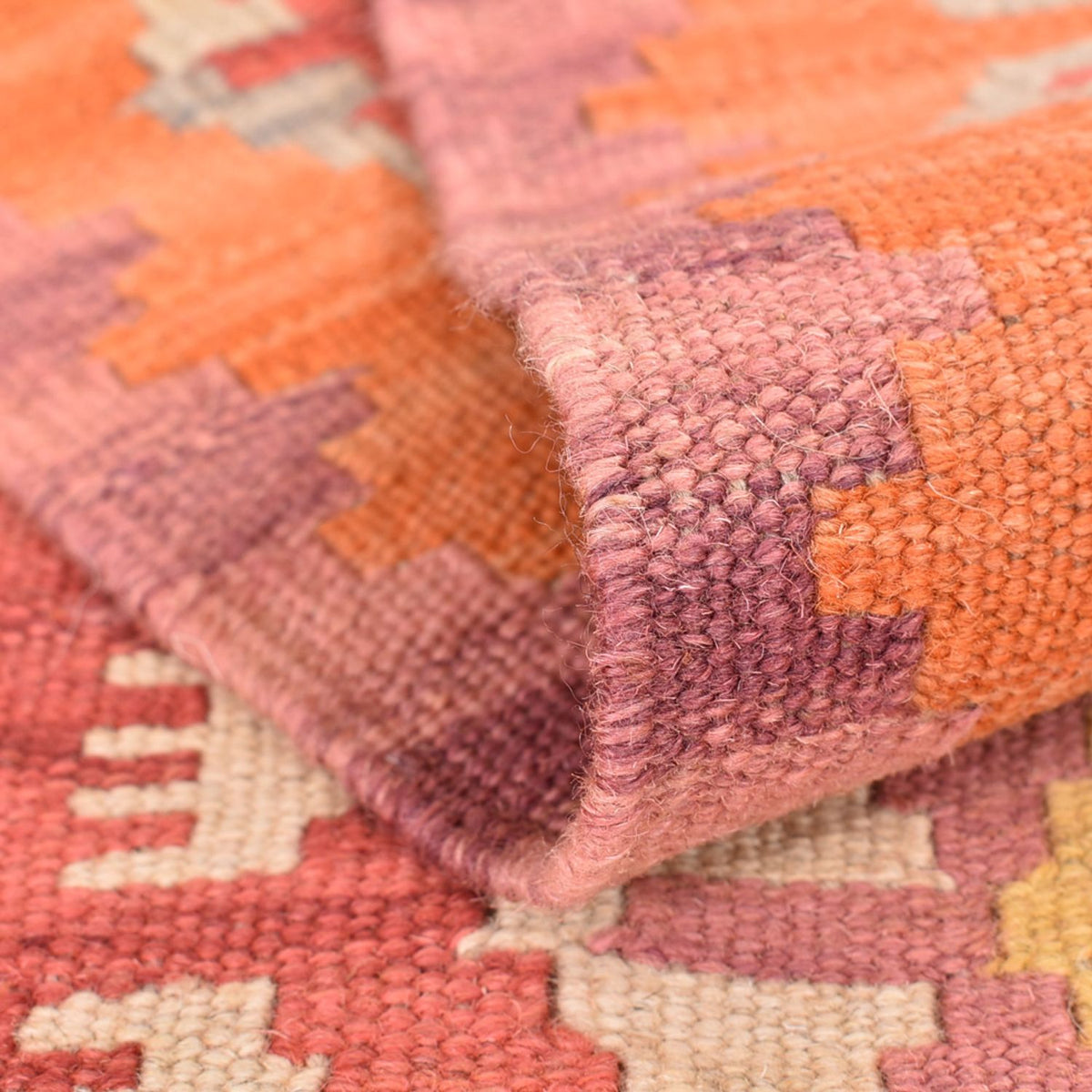 Løber Kelim-tæppe - orientalsk - 201 x 61 cm - flerfarvet