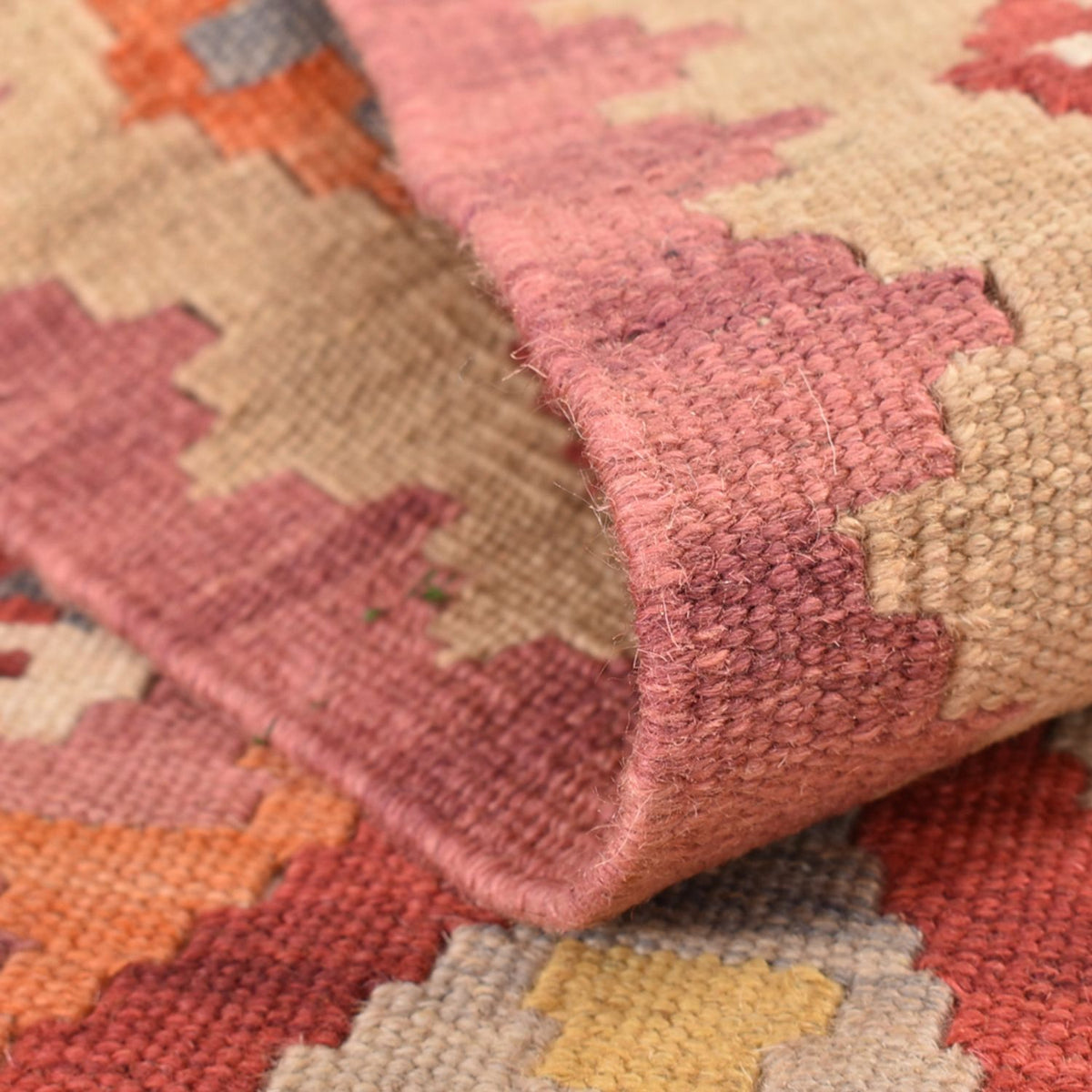 Løber Kelim-tæppe - orientalsk - 195 x 59 cm - flerfarvet