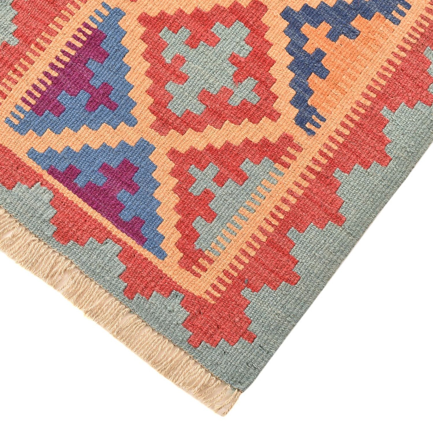 Løber Kelim-tæppe - orientalsk - 196 x 58 cm - flerfarvet